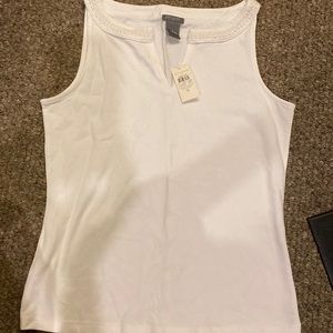 Ann Taylor tank top, white, S